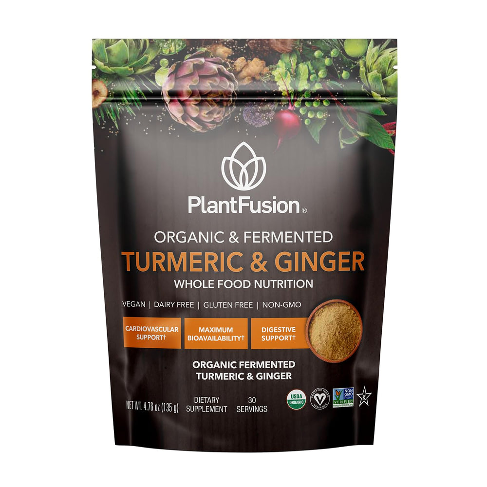 SOTRU PlantFusion bottle with turmeric and ginger, ideal daily wellness ritual.