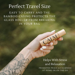 Soulistic Root Calm blend features lavender and chamomile for a soothing aroma.