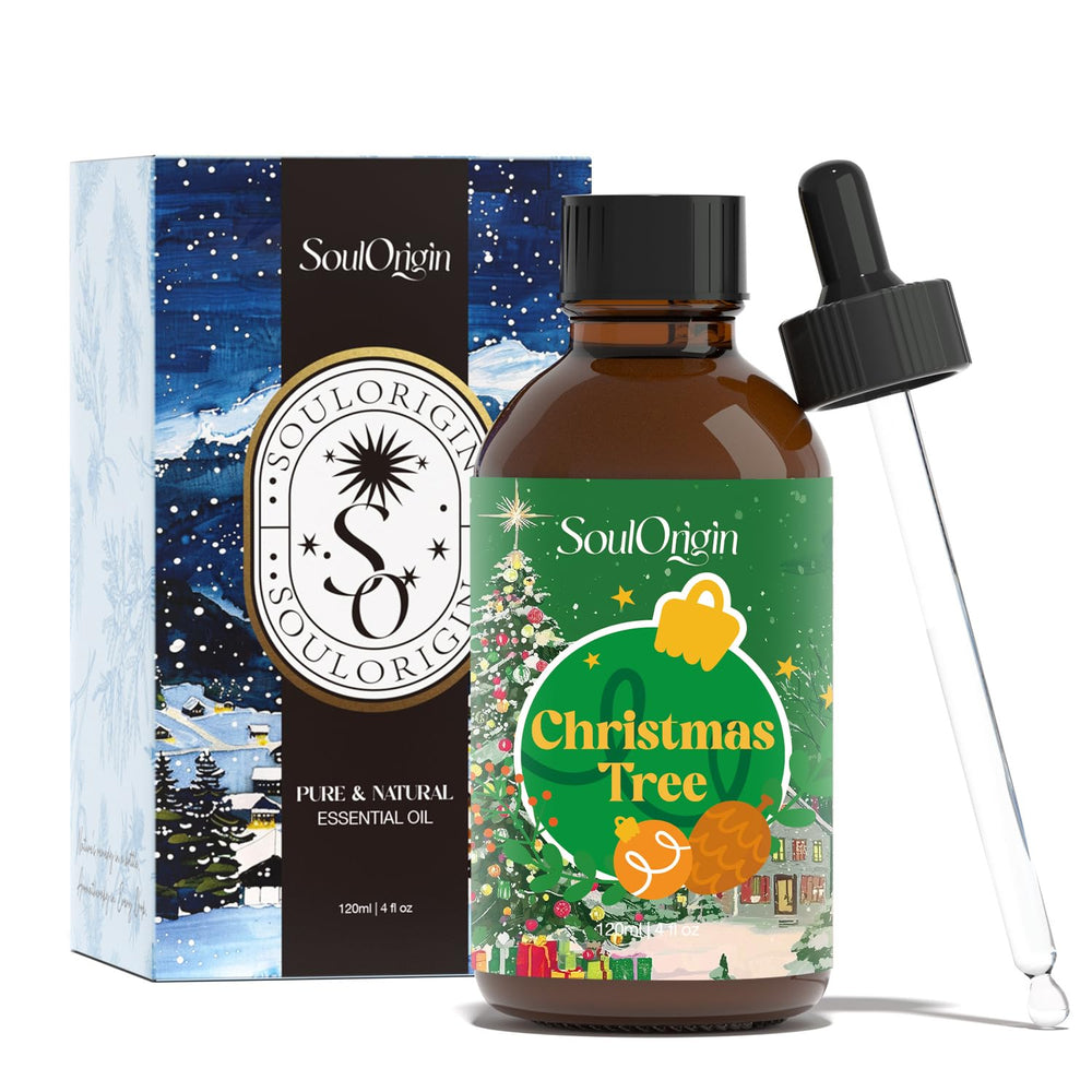 SoulOrigin Christmas Tree essential oil bottle with pine aroma for aromatherapy