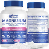 Sound Health Plus 5-in-1 magnesium bottle enables easy daily supplementation for overall wellness.
