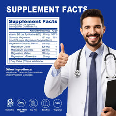 Sound Health Plus magnesium with vitamin B6 supports metabolism and utilization.