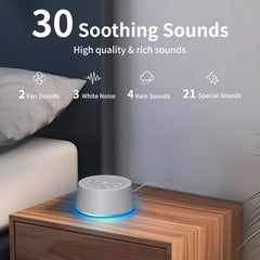 SoundLegend device offers 30 soothing sounds for relaxation and focus.