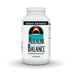 Source Naturals Alkaline Balance tablets in bottle for daily alkalinity support