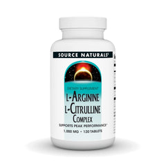 Source Naturals L-Arginine L-Citrulline Complex bottle front for daily use