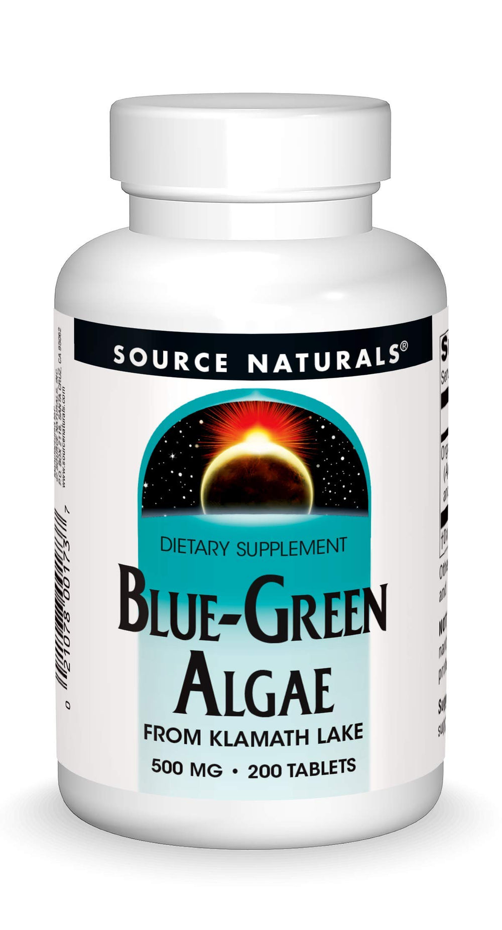 Source Naturals blue-green algae bottle for daily use