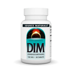 Source Naturals DIM 100 mg, tabletas para uso diario con comidas.