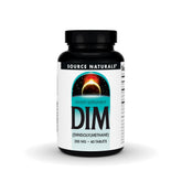 Source Naturals DIM 200mg bottle label highlighting vegetarian-friendly supplement