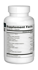Source Naturals Essential Enzymes packaging emphasizes USA manufacturing and cGMP standards.