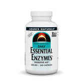 Source Naturals Essential Enzymes capsules bottle shown for daily digestion support