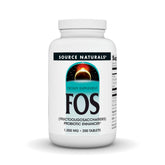 Source Naturals FOS 1000 mg bottle front promotes daily gut balance