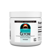 Source Naturals Glycine powder tub front for protein synthesis support.