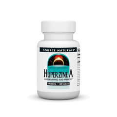 Source Naturals Huperzina A, tabletas frente: enfoque diario para memoria.