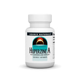 Source Naturals Huperzine A tablets bottle front, potential aid for learning and memory