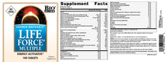 Source Naturals Life Force Multiple soy-containing note signals compatibility with certain dietary preferences.