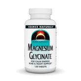Source Naturals Magnesium Glycinate bottle on shelf, ready for daily use.