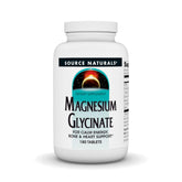Source Naturals Magnesium Glycinate bottle highlighting high absorption for daily use.