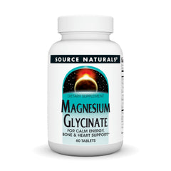 Source Naturals magnesium glycinate tablets for chelated absorption and daily nervous system support