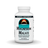 Source Naturals Magnesium Malate bottle front shows 3750mg per serving for mineral support.