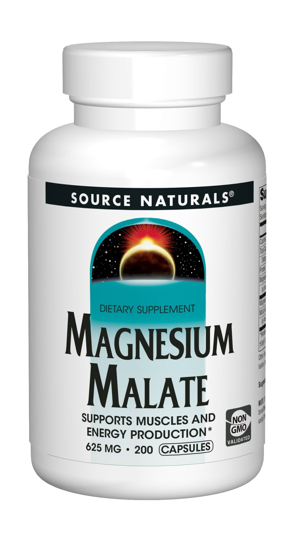Source Naturals Magnesium Malate 625mg bottle front view highlighting everyday wellness.