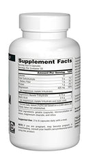 Source Naturals Magnesium Malate 625mg bottle pour showing capsules for daily supplementation.