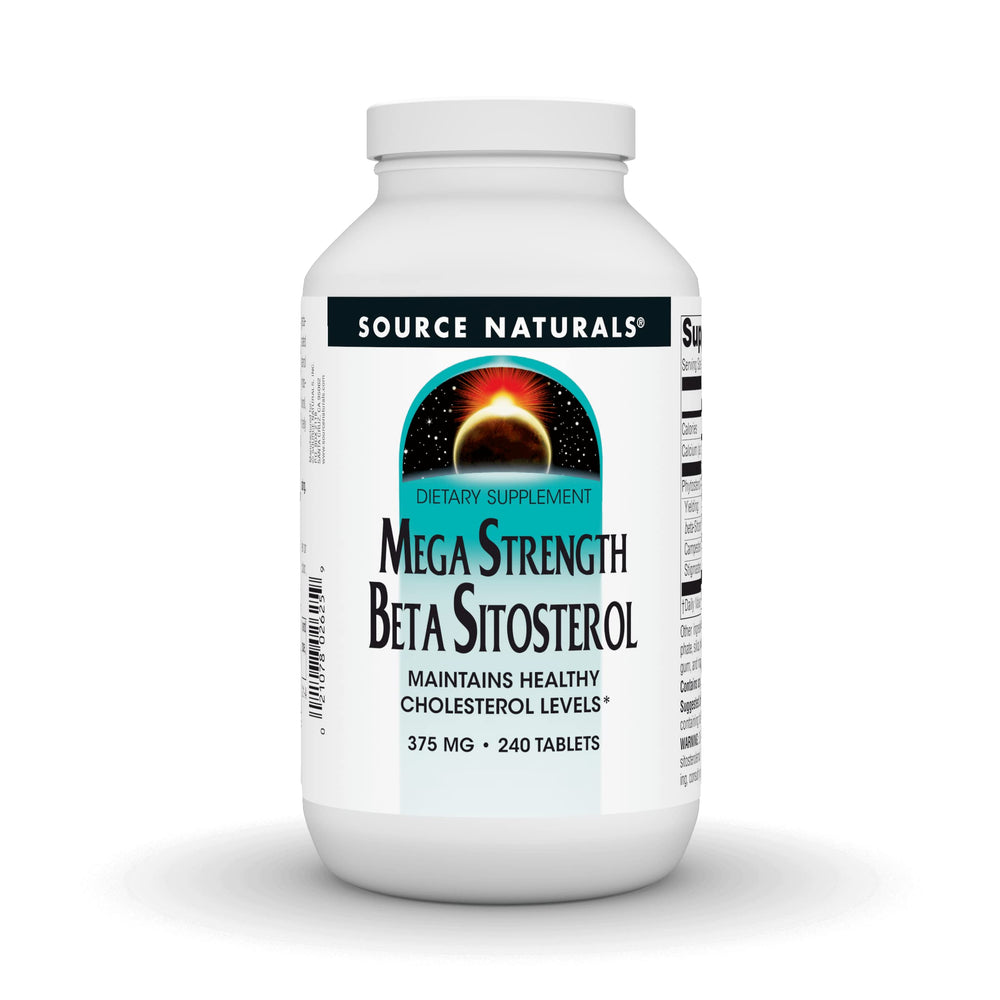 Source Naturals Mega Strength Beta Sitosterol tablets in bottle for daily wellness support