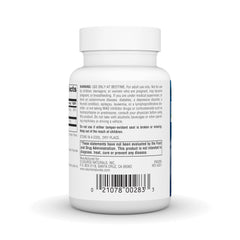 Back label of Source Naturals melatonin bottle with dosage and ingredients