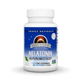 Source Naturals melatonin lozenge peppermint packaging showing 2.5 mg dose