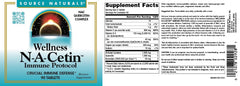 Source Naturals N-A-Cetin zinc and vitamins C & D-3 capsules shown for immune support.
