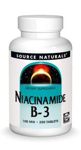 Source Naturals Niacinamide B-3 bottle front showing daily use supply