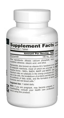 Source Naturals Niacinamide B-3 supplement facts panel presented