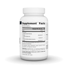 Source Naturals Pancreatin 8X ingredients panel highlights allergen-free formula