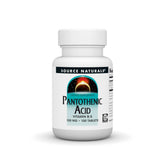 Source Naturals Pantothenic Acid 100 mg bottle close-up for daily energy metabolism support
