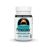 Source Naturals Pycnogenol 50 mg bottle front with branding for daily antioxidant support.