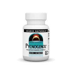 Source Naturals Pycnogenol 50 mg tablets—bottle front for daily wellness