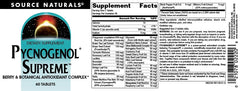 Made in USA packaging signals cGMP-compliant quality for Pycnogenol Supreme.