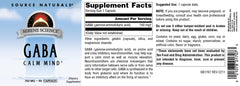 Source Naturals GABA 750 mg, cápsulas fáciles de tragar para tu rutina