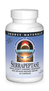 Source Naturals Serrapeptase: cápsulas vegetarianas de liberación retardada; posible apoyo a la respuesta inmune localizada.
