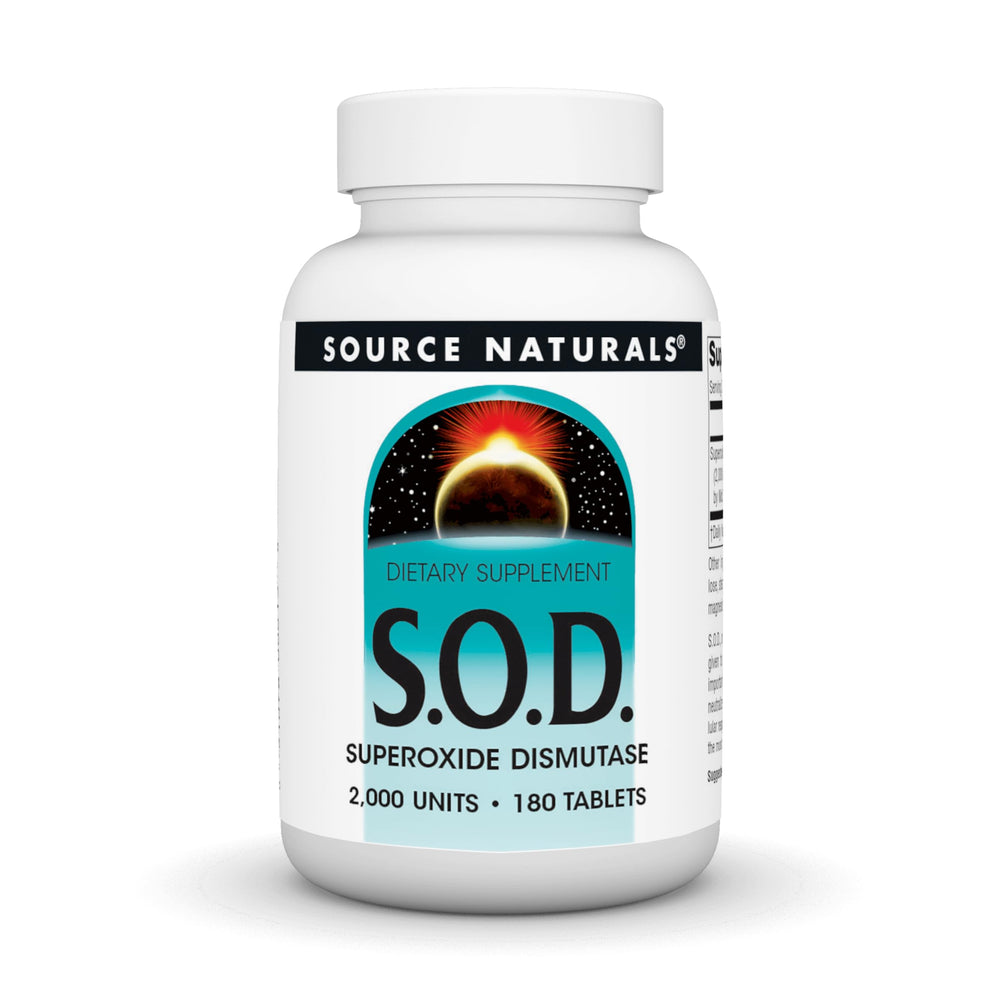 Source Naturals S-O-D tablets bottle front for daily antioxidant support
