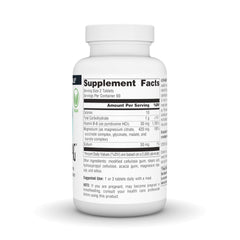 Source Naturals Ultra-Mag bottle side view highlighting the vegan multi-form formula.
