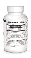 Source Naturals vegetarian-friendly formula highlighted on label for allergen-conscious use.