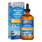 Sovereign Silver immune support bottle with pour shows easy dropper for daily wellness routines.