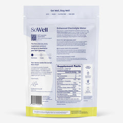 SoWell Electrolytes lemon pack collection illustrating portable hydration on travel days