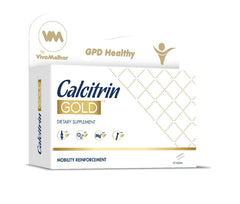 Soy Sano Calcitrin Gold bottle front highlighting joint support nutrients.