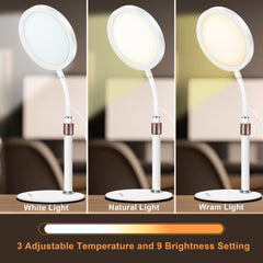Sozapooty therapy lamp with adjustable gooseneck directing light precisely.