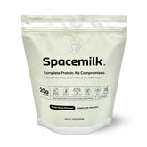 Spacemilk Vanilla protein bottle for vegan protein and post-workout recovery.