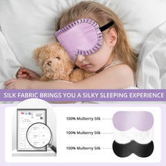 SpacePower Kids Sleep Mask with adjustable band fits growing children comfortably.