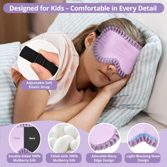 SpacePower Kids Sleep Mask blocks light for better rest during travel.