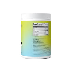 Sparkle Wellness orange-flavored collagen powder bowl ready to blend into smoothies