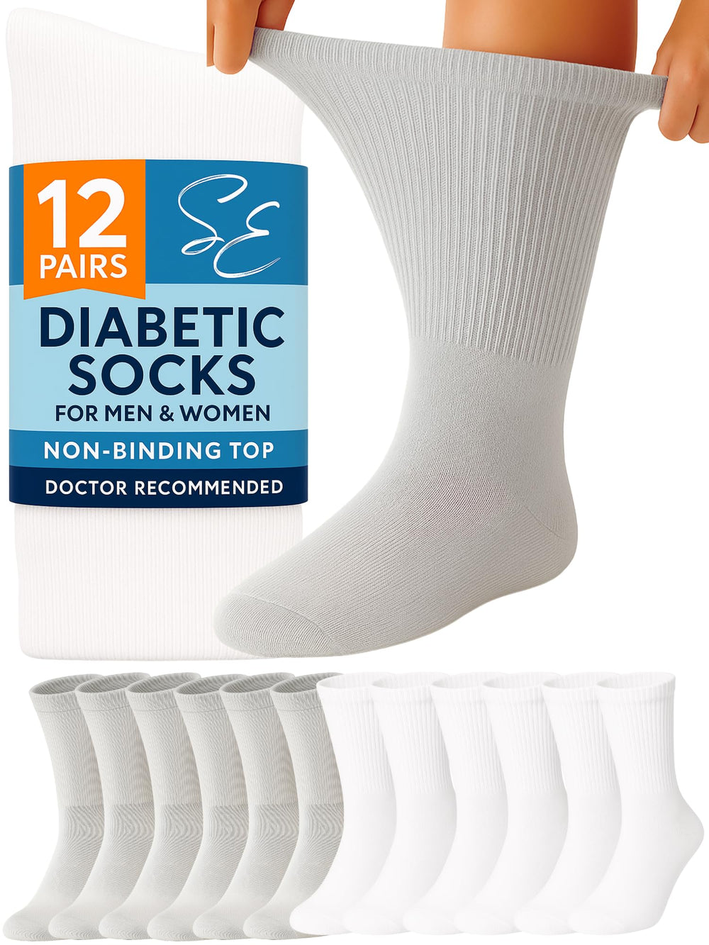 Special Essentials diabetic socks non-binding top for gentle pressure relief.