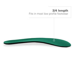 Spenco Rx Thinsole 3/4 length insole with 4-way stretch fabric helps prevent blisters and odor